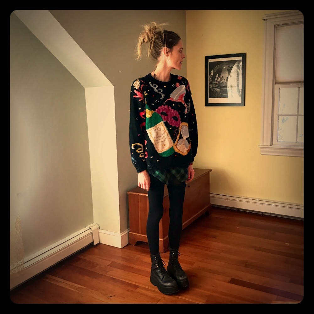 New Year’s Eve Party Vintage Full length sweater